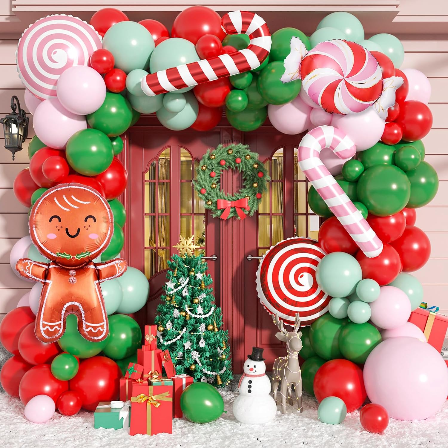 Balloon Arch Kit - Noel Balonlu Çelenk Seti, 115 Parça,