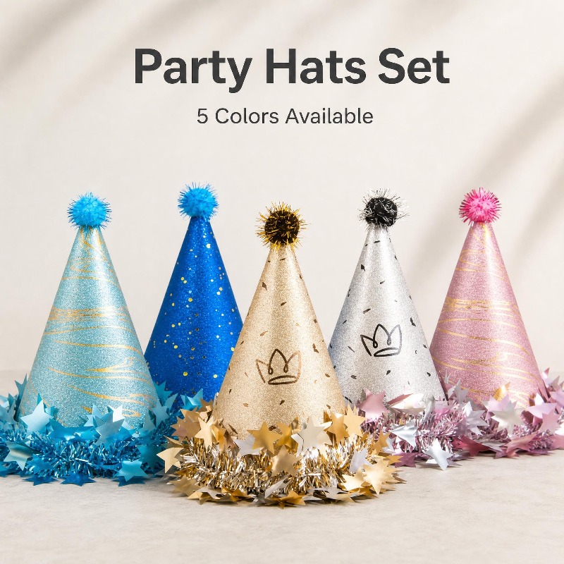 Party Hat Cone - Çocuklar ve Yetişkinler İçin Parti Dekorasyonu
