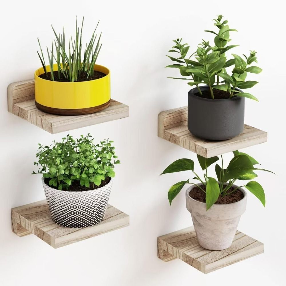 4 adet ahşap küçük yüzen rafla - Flower Wall Panel incelemesi ve fiyatı