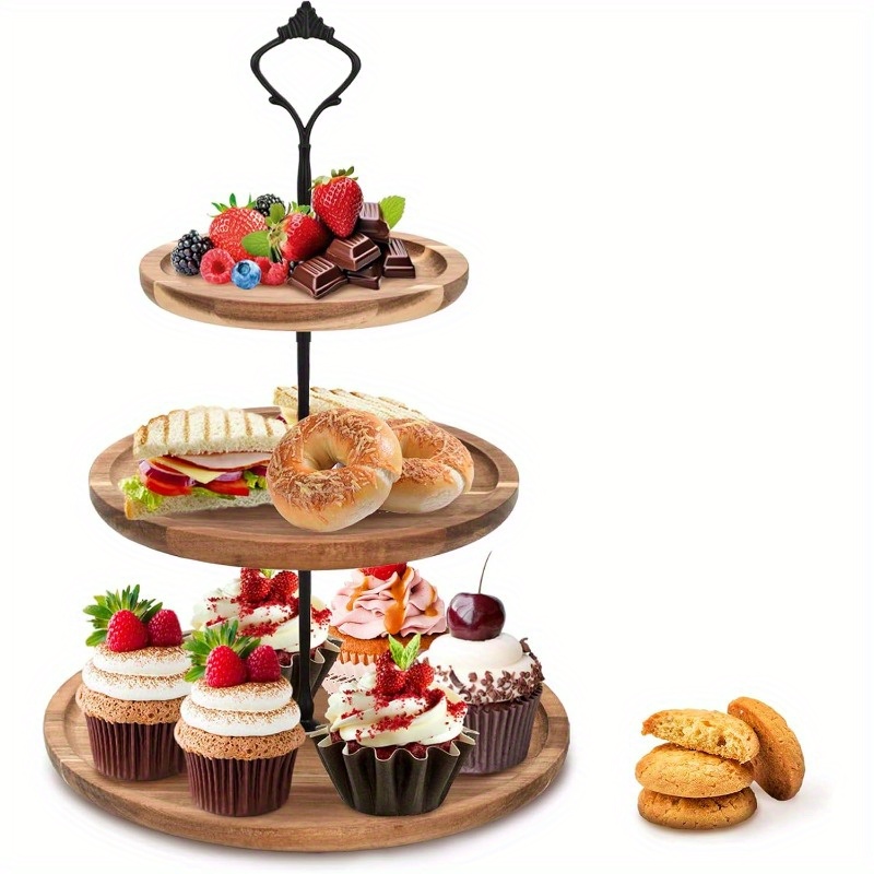 3 Katlı Kek Standı Akasya Ahşa - Cupcake Stand Tier incelemesi ve fiyatı