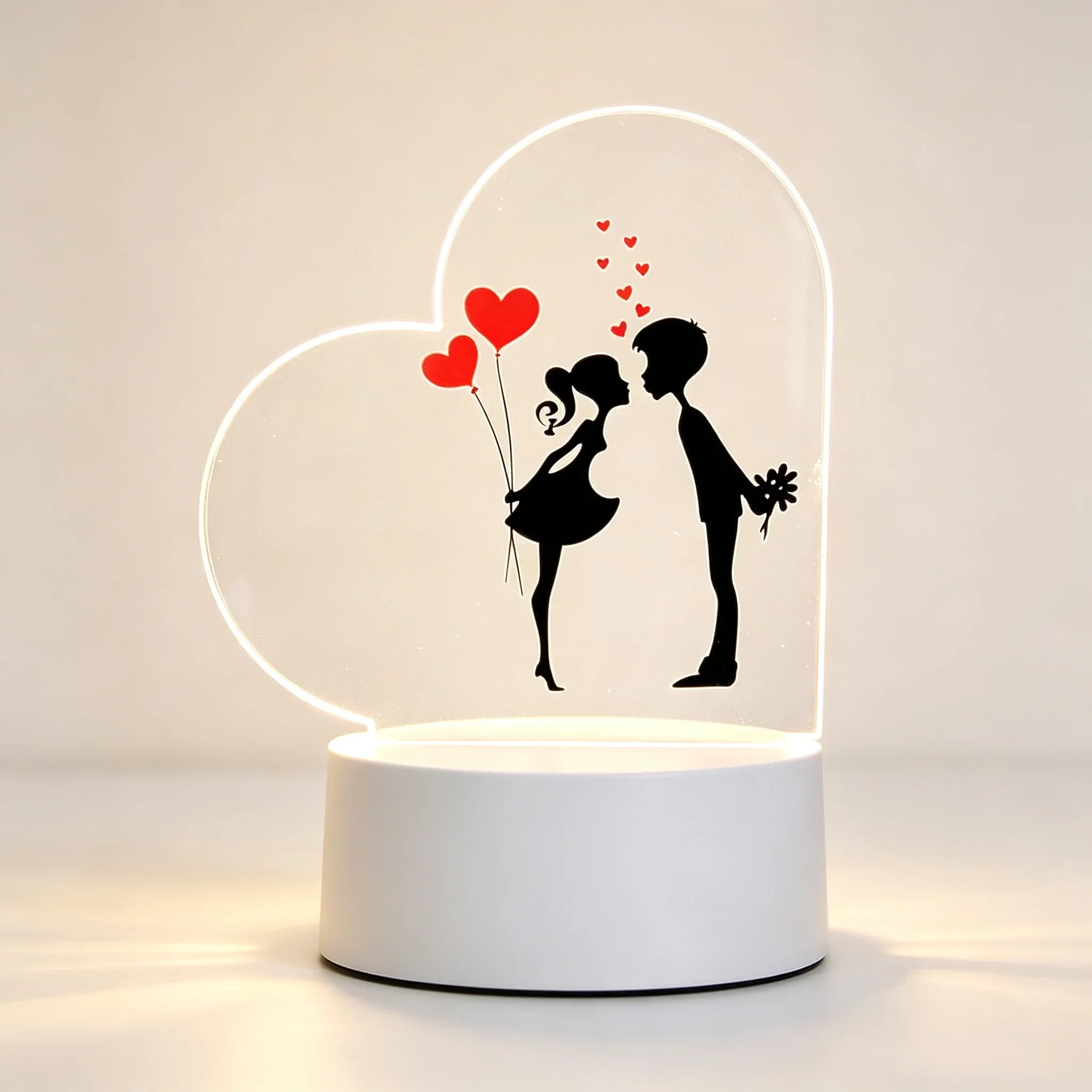 Kalp Şeklinde Akrilik 3D Gece  - Led Balloon Light incelemesi ve fiyatı