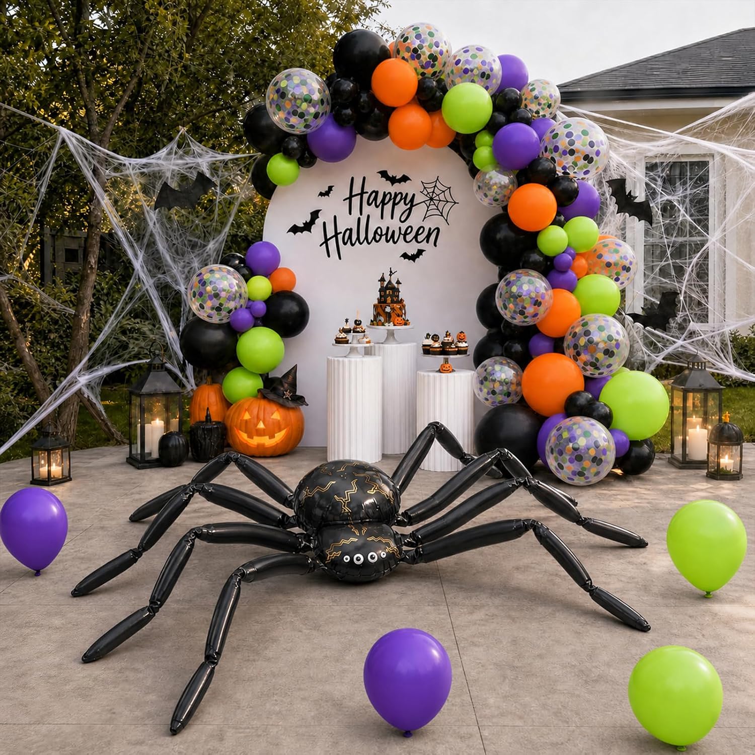 Dev Örümcek Folyo Balonlu Cadı - Balloon Arch Kit incelemesi ve fiyatı