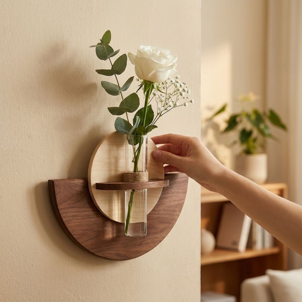 Oval Ahşap Duvara Monte Çiçek  - Flower Wall Panel incelemesi ve fiyatı
