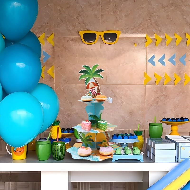 3 katmanlı Hawaii Plaj Cupcake - Cupcake Stand Tier incelemesi ve fiyatı