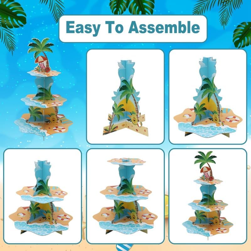 3 katmanlı Hawaii Plaj Cupcake - Cupcake Stand Tier incelemesi ve fiyatı